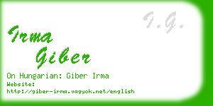 irma giber business card